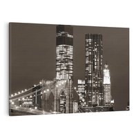 Obraz na płótnie 100x70 - Magia miasta nocą - miasto, noc