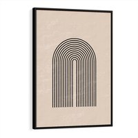 Obraz w ramie 50x70 - Migocące Echa - abstrakcyjne linie, geometria - rama czarna