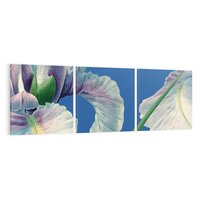 Obraz na płótnie 120x40 - Rapsodia malarskich gestów - wielkie kwiaty, zbliżenie