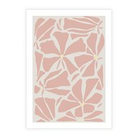 Plakat bez ramy 50x70 - Akwarelowe Promienie - abstrakcyjne boho kwiaty, kompozycja