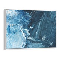 Obraz w ramie 70x50 - Wyrazista abstrakcja w akwareli - abstrakcja, akwarela - rama biała