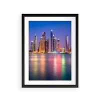 Plakat w ramie 30x40 - Nowy Jork: pulsujące miasto - Nowy Jork, miasto - rama czarna