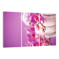 Obraz na płótnie 120x80 - Relaksująca orchidea w spa - spa, orchidea