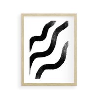 Plakat w ramie 30x40 - Wibracje Plam - abstrakcja, minimalizm - rama drewno