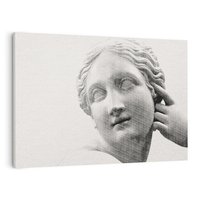 Obraz na płótnie 120x80 - Szarość w Kamieniu - monochromatyczna marmurowa rzeźba, odcienie szarości