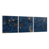 Obraz na płótnie 120x40 - Nocne impresje Paryża we Francji - Francja, Paryż