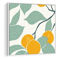 Obraz w ramie 80x80 - Wewnętrzna Melodia - plakat, nowoczesna sztuka - rama biała