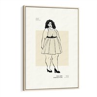 Obraz w ramie 70x100 - Ekspresja Wewnętrznych Emocji - kobieta, samoakceptacja - rama drewno