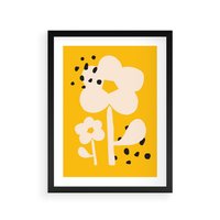 Plakat w ramie 50x70 - Bezgraniczne Impulsy - abstrakcyjny kwiat, plakat - rama czarna