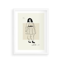 Plakat w ramie 40x50 - Ekspresja Wewnętrznych Emocji - kobieta, samoakceptacja - rama biała