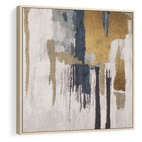 Obraz w ramie 50x50 - Odyseja w świetle i cieniu - abstrakcja, porysowana ściana - rama drewno