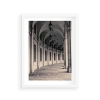 Plakat w ramie 40x50 - Kolumny Elegancji - architektura, kolumny - rama biała