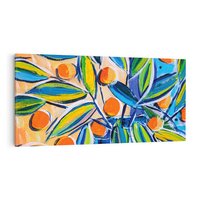 Obraz na płótnie 120x60 - Cytrusowa Abstrakcja - abstrakcja, owoce cytrusowe