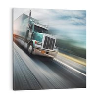 Obraz na płótnie 60x60 - Przez prerię ciężarówką - ciężarówka, USA