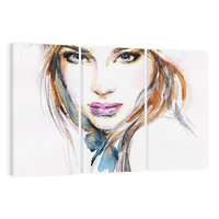 Obraz na płótnie 120x80 - Abstrakcyjny portret kobiecy - grafika, kobieta