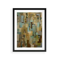 Plakat w ramie 40x50 - Kolorowe Wyobrażenia - abstrakcyjny obraz, mnogość kolorów - rama czarna