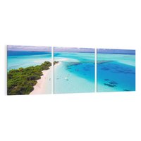 Obraz na płótnie 150x50 - Tropikalna wyspa nad oceanem - tropikalna, wyspa