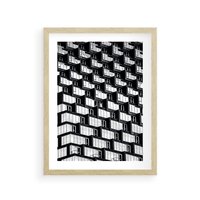 Plakat w ramie 50x70 - Elegancja Wysokości - architektura, wieżowiec - rama drewno