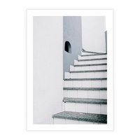 Plakat bez ramy 50x70 - Schody ku Urokowi Wyspy - schody, santorini