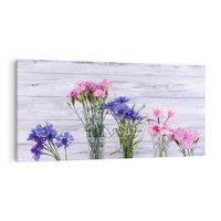 Obraz na płótnie 140x70 - Kwiatowe impresje - kwiaty,