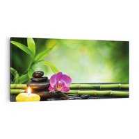 Obraz na płótnie 140x70 - Ukojenie kamieni w SPA - kamienie, SPA