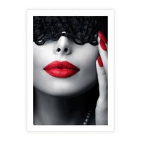 Plakat bez ramy 40x50 - Piękno usta i szminka - usta, szminka
