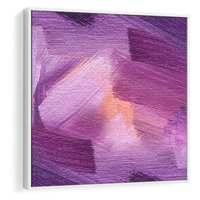 Obraz w ramie 80x80 - Abstrakcyjna gra kolorów - abstrakcja, akwarela - rama biała