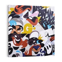 Obraz na płótnie 50x50 - Moc kolorów w graffiti - graffiti