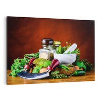 Obraz na płótnie 70x50 - Kulinarna przygoda - do kuchni, przyprawy