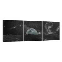 Obraz na płótnie 120x40 - Kosmiczne piękno: ziemia z lotu ptaka - kosmos, ziemia