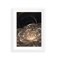 Plakat w ramie 30x40 - Nowoczesny Kwiat - kwiat, nowoczesny - rama biała