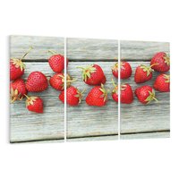 Obraz na płótnie 120x80 - smak lata - truskawki, owoce