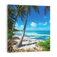 Obraz na płótnie 40x40 - Raj na Tropikalnej Wyspie - tropikalna, wyspa