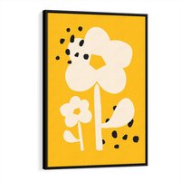 Obraz w ramie 50x70 - Bezgraniczne Impulsy - abstrakcyjny kwiat, plakat - rama czarna