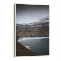 Obraz w ramie 70x100 - Spektakularna Przyroda - fiordy, Norwegia - rama drewno