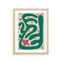 Plakat w ramie 50x70 - Boho Widoki - abstrakcyjny obraz, plakat - rama drewno