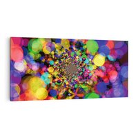 Obraz na płótnie 120x60 - Abstrakcja: gra kolorów i form - abstrakcja