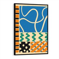 Obraz w ramie 50x70 - Etno Boho - etno ornamenty, boho klimat - rama czarna