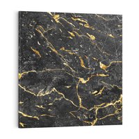 Obraz na płótnie 30x30 - Egzotyczny Blask - marmur, złoto