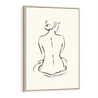 Obraz w ramie 80x120 - Migotliwa Symfonia - kobieta akt, minimalizm - rama drewno