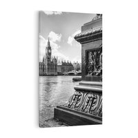 Obraz na płótnie 70x100 - Pejzaż kruchości i siły - Londyn, Tamiza