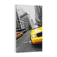Obraz na płótnie 80x120 - Dynamiczny TAXI w Nowym Jorku - TAXI, NY