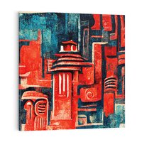 Obraz na płótnie 40x40 - Mistyka Wschodnich Światów - orientalna sztuka, nawiązanie do Japonii