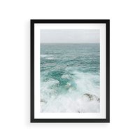 Plakat w ramie 50x70 - Wzburzony Żywioł - morze, ocean - rama czarna