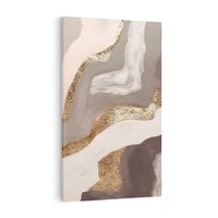 Obraz na płótnie 50x70 - Płynne Fale - abstrakcja, neutralne kolory