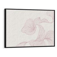 Obraz w ramie 70x50 - Szept marzeń i tajemnic - abstrakcyjne, roślinne ornamenty - rama czarna