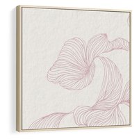 Obraz w ramie 50x50 - Szept marzeń i tajemnic - abstrakcyjne, roślinne ornamenty - rama drewno