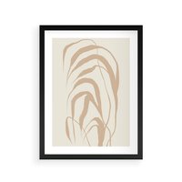 Plakat w ramie 30x40 - Formy Nowoczesności - minimalistyczny plakat, liście palmy - rama czarna
