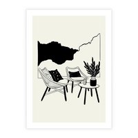 Plakat bez ramy 50x70 - Boho Elegancja - boho wnętrze, salon