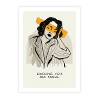 Plakat bez ramy 50x70 - Sztuka Kobiecej Osobowości - nowoczesna grafika, kobieta